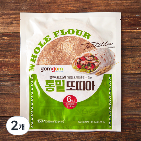 곰곰 통밀또띠아 6인치, 150g, 2개