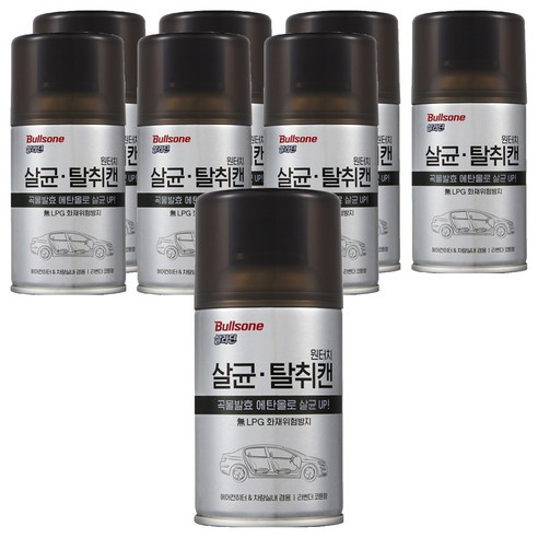 불스원 살라딘 원터치 살균 차량용탈취제, 112g, 8개