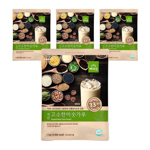 배대감 국산 고소한 33곡 미숫가루, 1kg, 4개