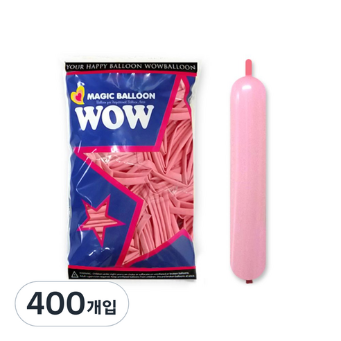 와우파티코리아 와우260 풍선 100p, 핑크, 4개