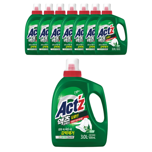 액츠 퍼펙트 딥클린 액상세제 본품, 8개
