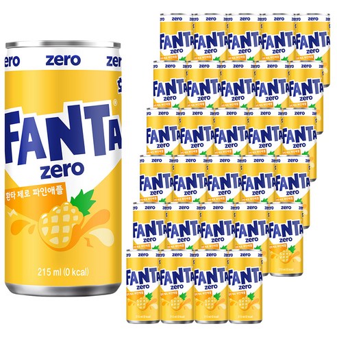 환타 제로 파인애플 탄산음료, 215ml, 60개