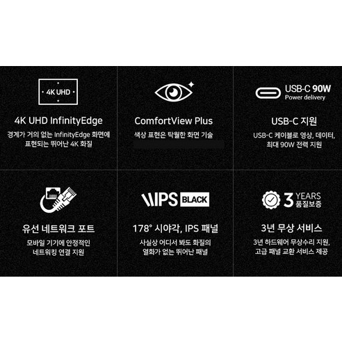 탁월한 시각적 성능과 연결성을 제공하는 델 4K UHD 울트라샤프 USB C 허브 모니터