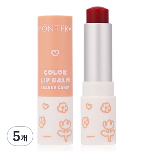몽프라 컬러 립밤, 4g, 5개