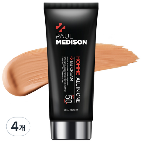 폴메디슨 옴므 올인원 비비크림 60ml SPF 50+ PA+++, 4개