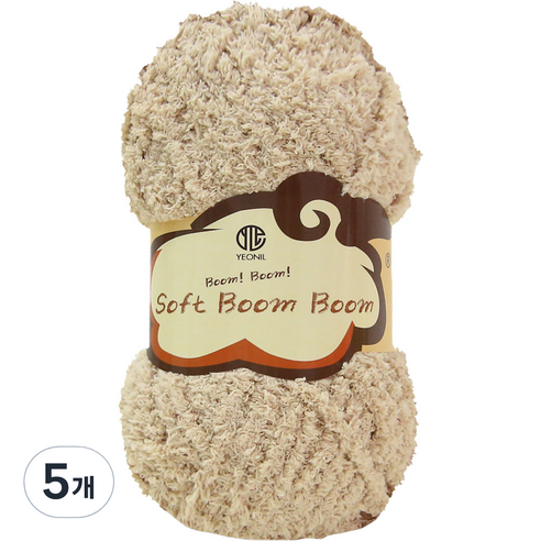 연일섬유 소프트 붐붐 뜨개실 80g, 11 연베이지, 5개