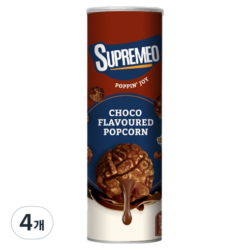 슈프리모팝콘 초코맛, 4개, 80g