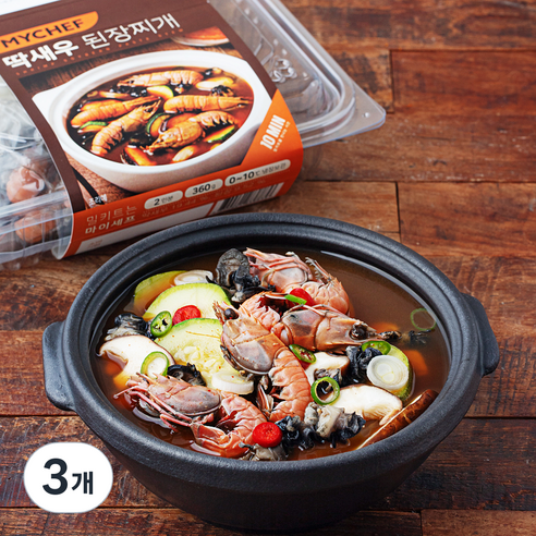 MYCHEF 딱새우 된장찌개 밀키트 2인분, 360g, 3개