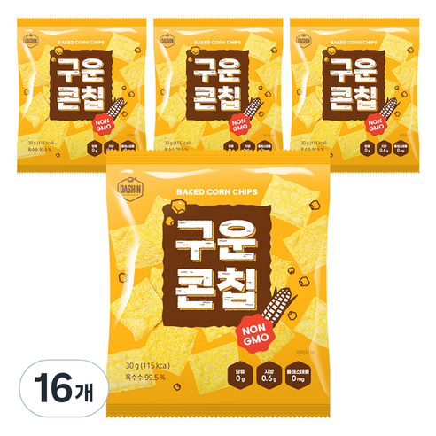 다신 구운콘칩, 16개, 30g