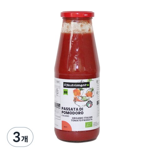 유기농 파사타 포모도리, 690g, 3개
