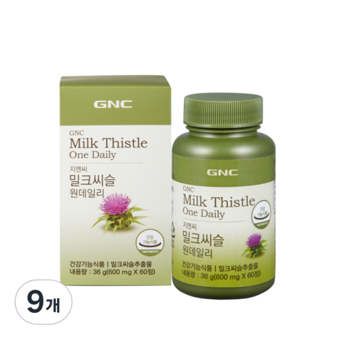 GNC 밀크씨슬 원데일리, 60정, 9개