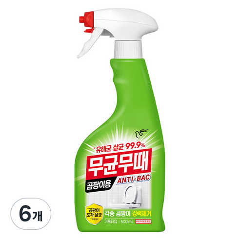 무균무때 곰팡이용 세정제, 500ml, 6개