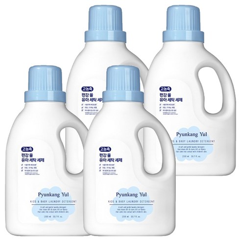 편강율 고농축 유아 세탁 세제, 1500ml, 4개
