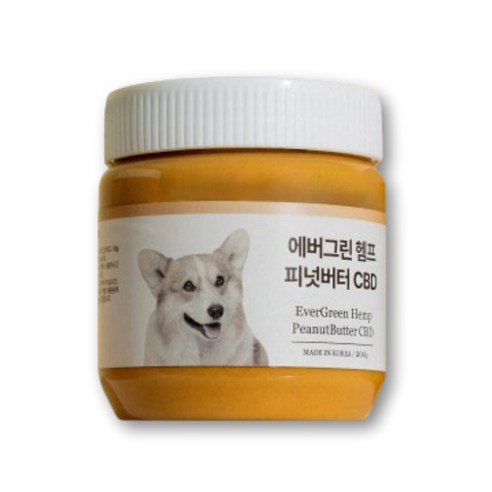 에버그린 헴프 피넛버터 CBD 강아지용 200g, 1개