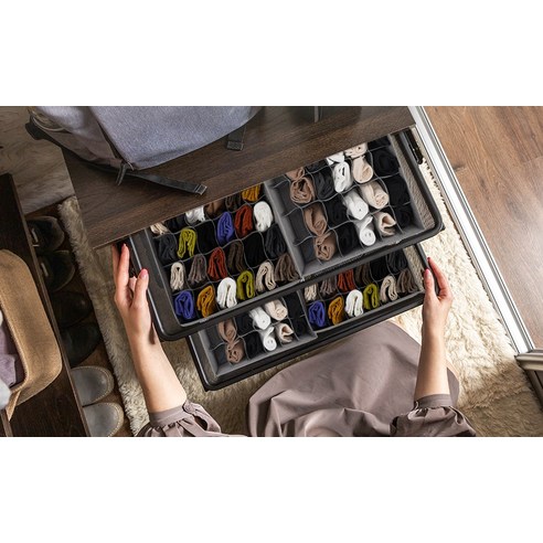 깔끔하고 편리한 정리의 세계: 모티나 패브릭 양말 속옷 보관함