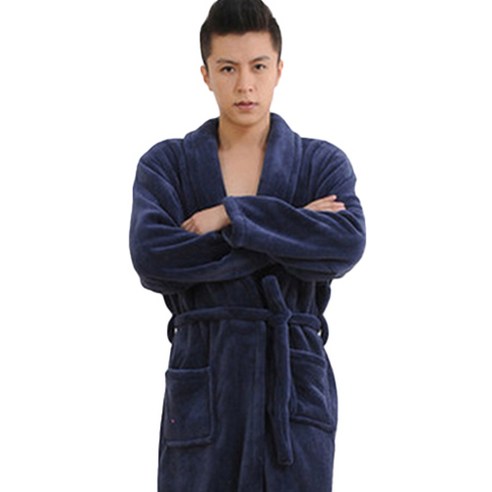 퇴근 하자마자 집순집돌이 필수템 가운 XXL, 네이비, 1개