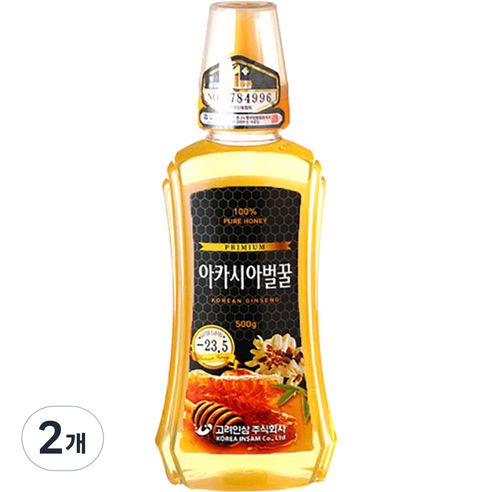 고려인삼 아카시아 벌꿀, 500g, 2개