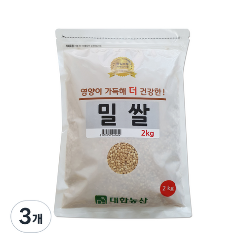 대한농산 밀쌀, 2kg, 3개