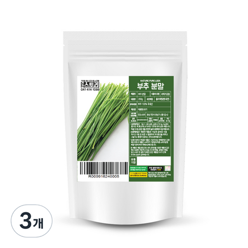 건강스토리 부추 분말, 3개, 200g