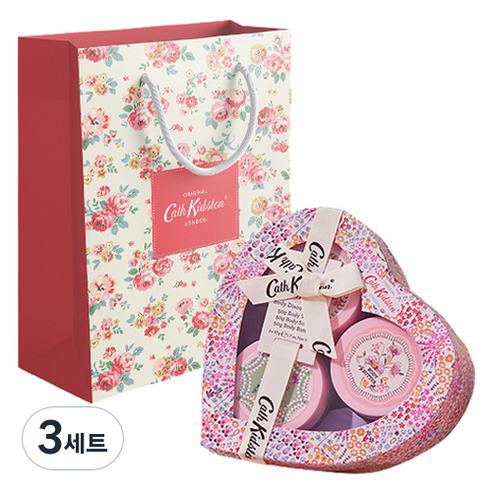 캐스키드슨 바디 워시 + 스크럽 + 바디 버터 + 쇼핑백 선물 디스커버리 세트, 3세트