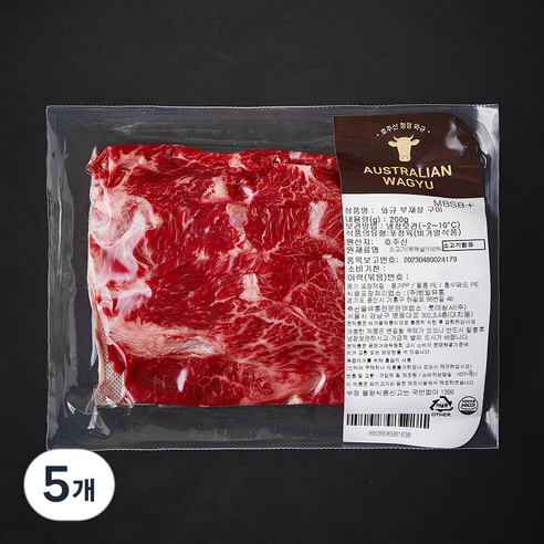 호주산 와규 MBS8+ 부채살 구이용 (냉장), 5개, 200g