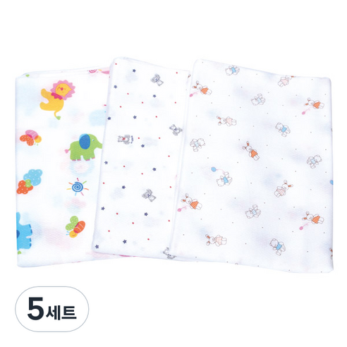 베이비붐 천기저귀 3종 혼합세트, 큐빅, 풍선친구, 동물, 5세트
