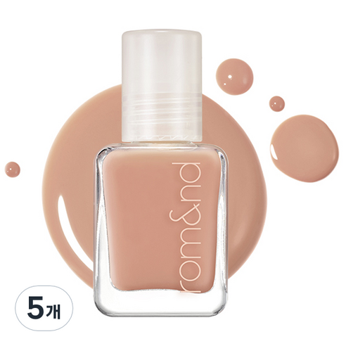 롬앤 무드 페블 하드너 03 너티 코어, 7ml, 5개