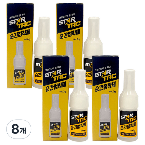 크린스타 다용도 순간 접착제 6ml, 8개