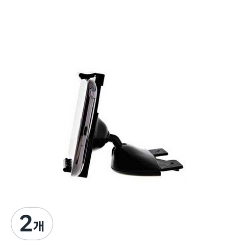 제노믹스 차량용 CD슬롯 삽입형거치대, 2개, 블랙