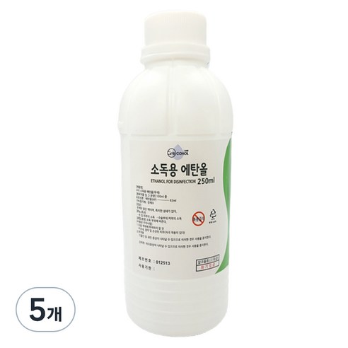 그래콜 소독용 에탄올, 5개, 250ml