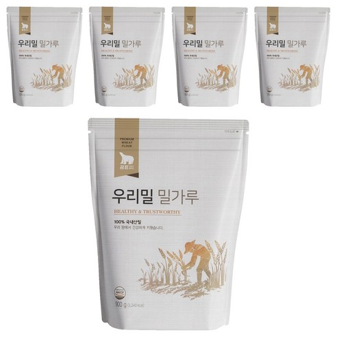 곰표 우리밀 밀가루, 900g, 5개