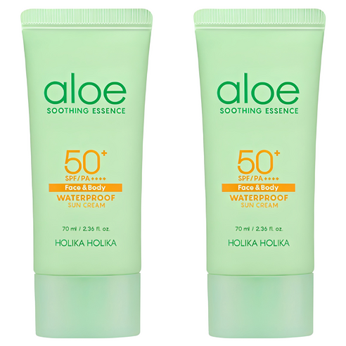 홀리카홀리카 알로에 워터프루프 선크림 SPF50+ PA++++, 70ml, 2개