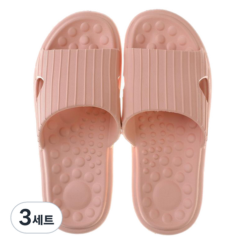 언헤브 부드러운 경량 지압 슬리퍼 230, 03 코랄, 3세트