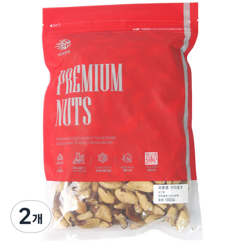 다람쥐스토리 브라질너트, 1kg, 2개