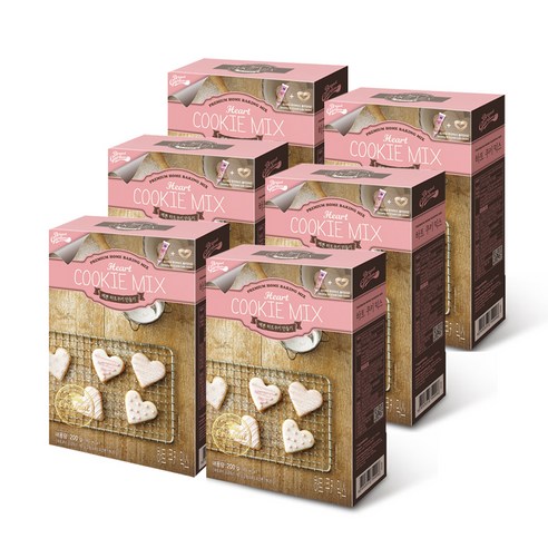 브레드가든 하트 쿠키 믹스, 200g, 6개