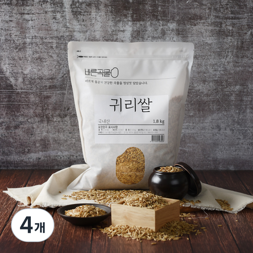 바른곡물 국산 귀리쌀, 1.8kg, 4개