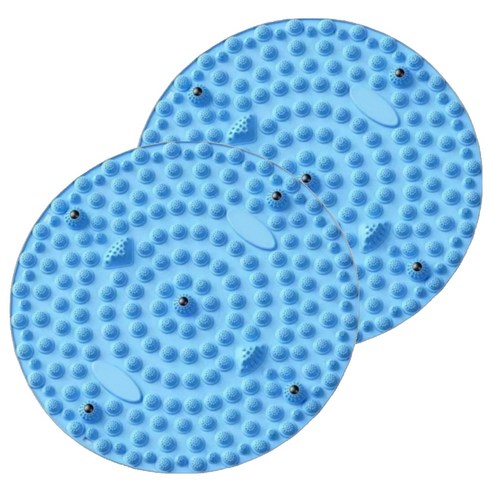 비투윈 발 마사지 건강 발지압매트 37cm, 2개, 블루