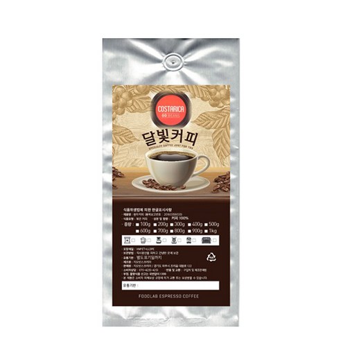 달빛커피 코스타리카 SHB 산타라우라, 에스프레소(가정용), 200g