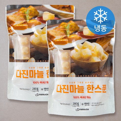 팜조아 다진마늘 한스푼 (냉동), 140g, 4개 그린촌