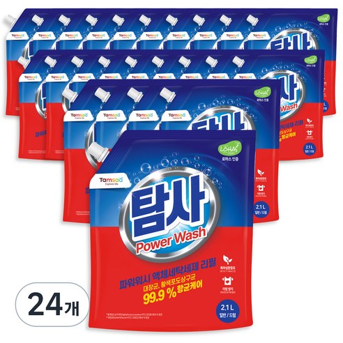 탐사 파워워시 세탁세제, 2.1L, 24개
