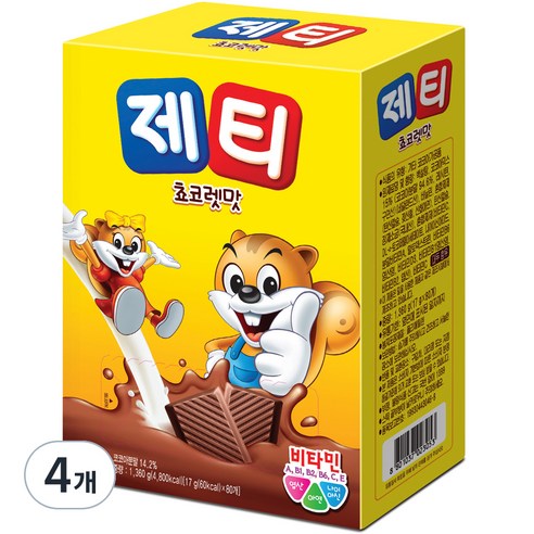 제티 동서 쵸코렛맛 분말, 17g, 80개입, 4개