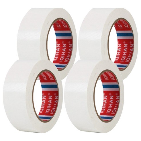 다다 고점도 강력 면 테이프 40mm x 50m, 흰색, 4개
