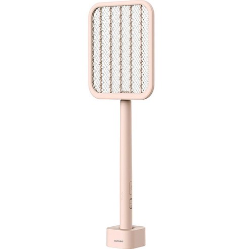 오토모 충전식 180도 회전 프리미엄 전기 모기채, 핑크