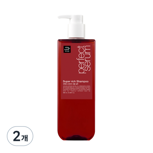 미쟝센 퍼펙트 슈퍼리치 세럼 샴푸 플로럴 머스크 향, 680ml, 2개