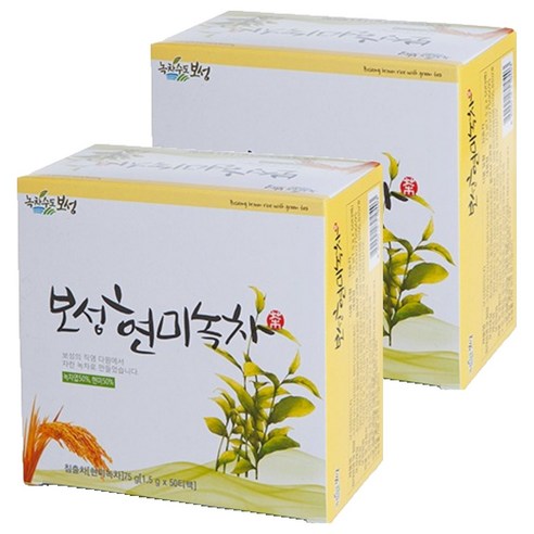 녹차수도보성 보성 현미녹차 티백, 1.5g, 50개입, 2개