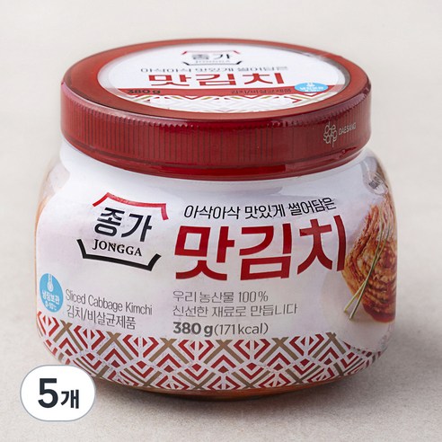 종가 맛김치, 380g, 5개