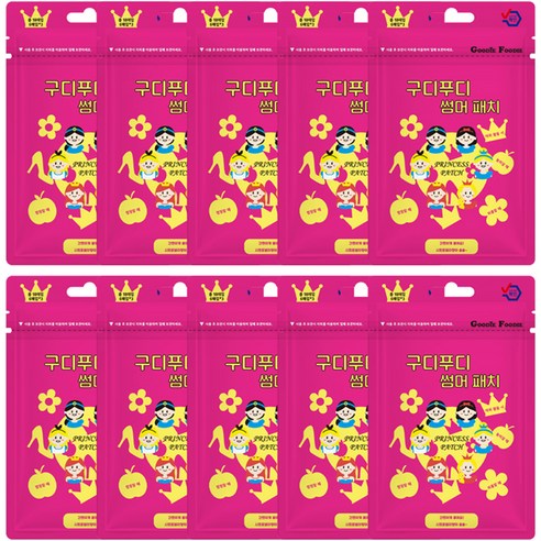구디푸디 유아용 썸머패치 밴드 스티커 18p 세트, 공주, 10개