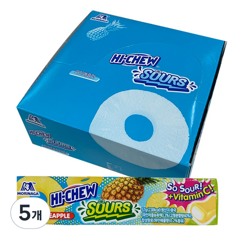 모리나가 하이츄 사우어 파인애플 12p, 684g, 5개