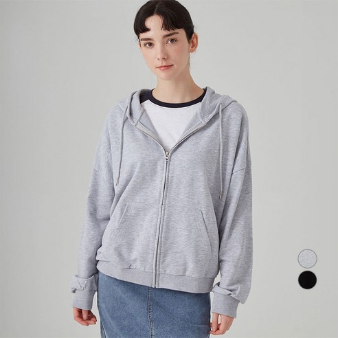 ELLE PARIS 루즈핏 데일리 후드 집업