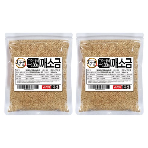 복이네먹거리 고소한 국산 참깨 100% 깨소금 굵은입자, 300g, 2개
